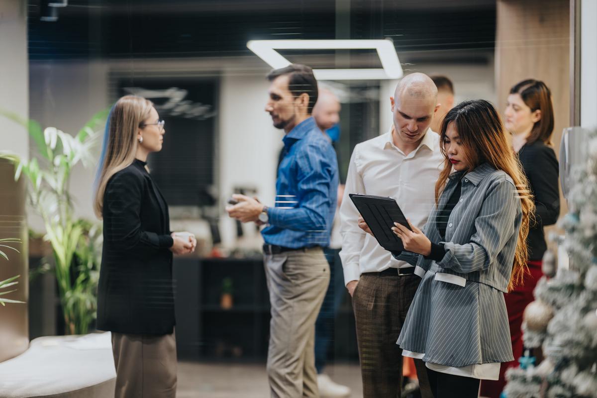 Business people working together.